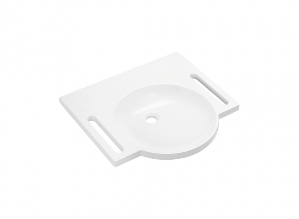 Normgerechte Waschtische / DIN 18040 / Integrierte Barrierefreiheit / runde Becken
